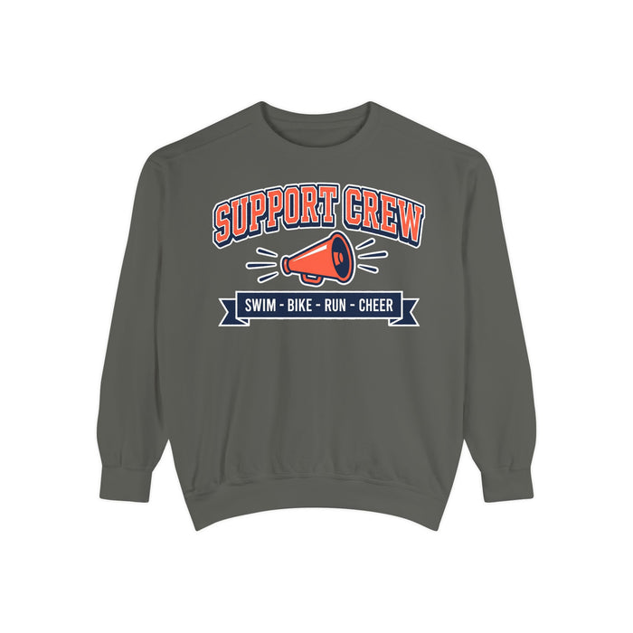 Support Crew Sweatshirt — "Support Crew" Megaphone Design for Swim •