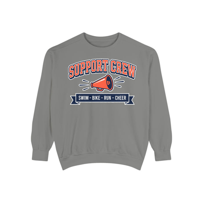 Support Crew Sweatshirt — "Support Crew" Megaphone Design for Swim •