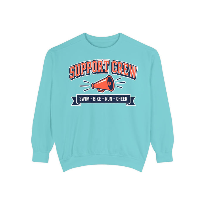 Support Crew Sweatshirt — "Support Crew" Megaphone Design for Swim •