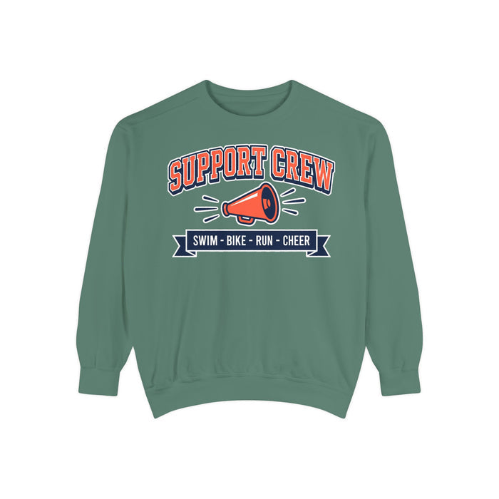 Support Crew Sweatshirt — "Support Crew" Megaphone Design for Swim •