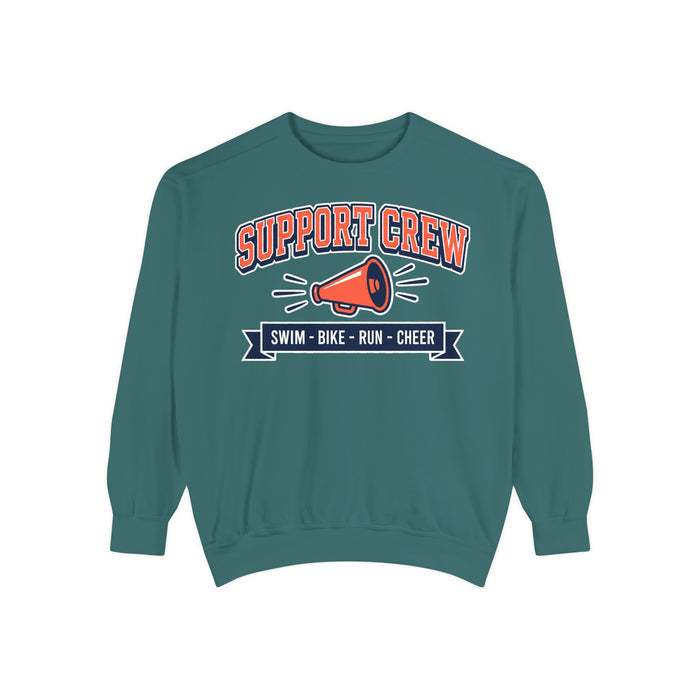 Support Crew Sweatshirt — "Support Crew" Megaphone Design for Swim •