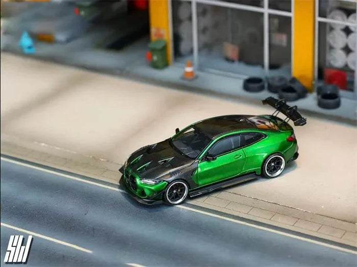 SW 1:64 M4 G82 Flossmann Full Widebody Kit Die-Cast Car Model Miniature Gifts