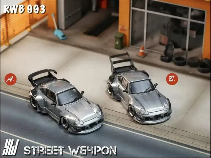 SW 1:64 RWB 993 RAW Varnish version limited499 Diecast Model Car