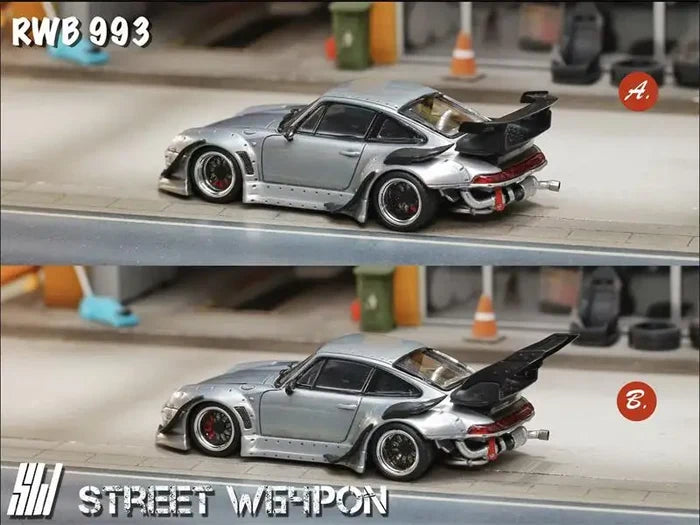 SW 1:64 RWB 993 RAW Varnish version limited499 Diecast Model Car