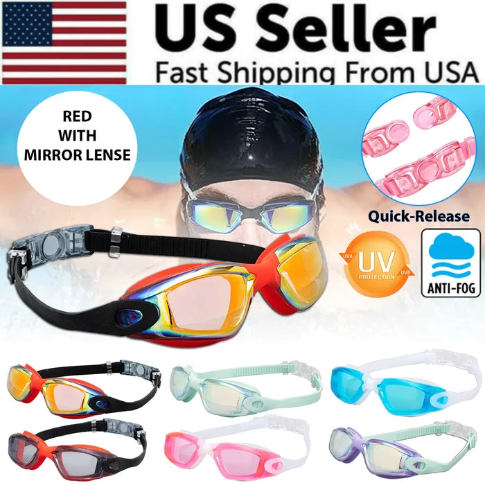 Red with Mirrored Lenses