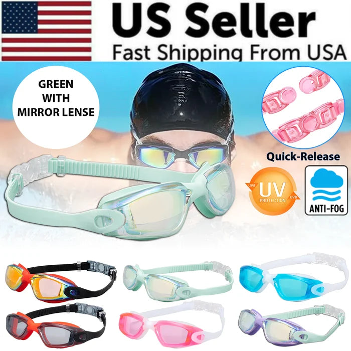 Green with Mirrored Lenses
