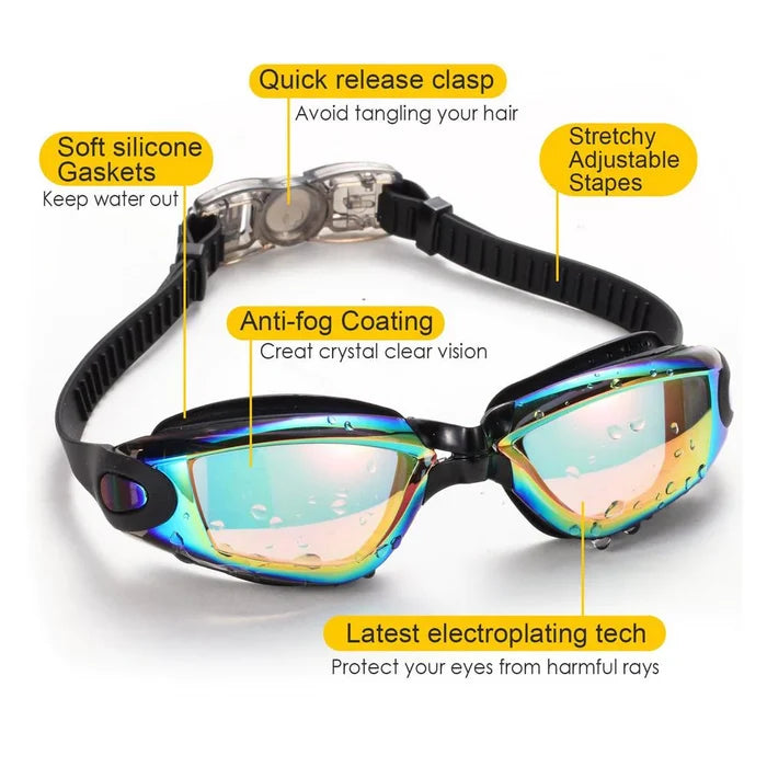 Swimming Goggles with Anti-Fog & UV Protection - Wearables - detail view for triathlon
