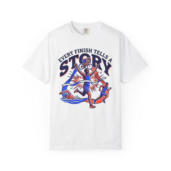 T-Shirt — "Every Finish Tells a Story" Runner Graphic Tee