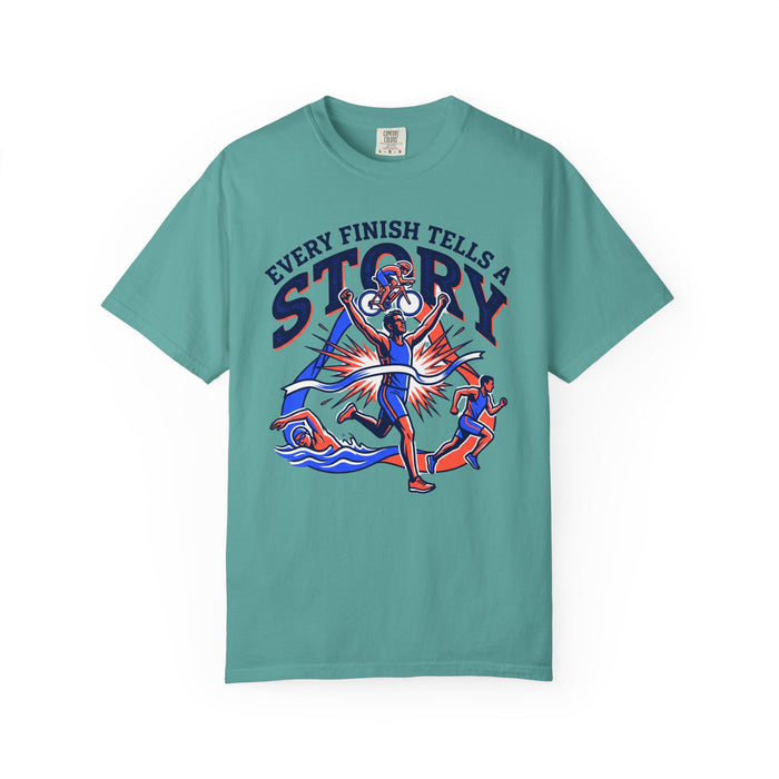 T-Shirt — "Every Finish Tells a Story" Runner Graphic Tee