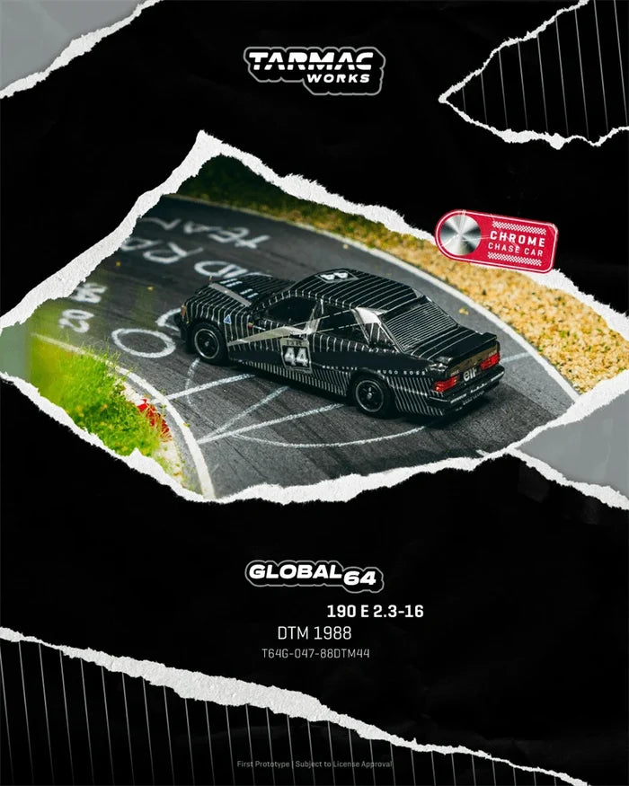 Tarmac Works 1:64 190 E 2.3-16 DTM 1988 Die-Cast Car Model Miniature Gifts