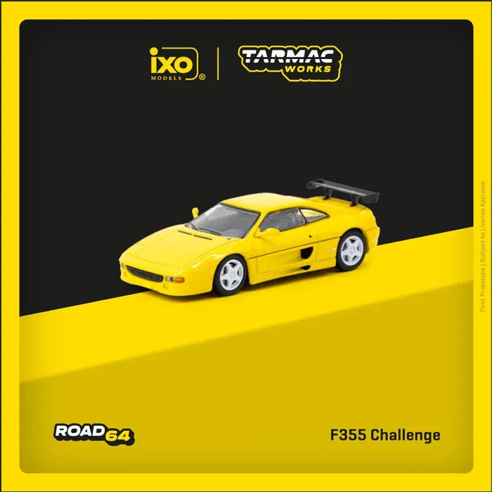 Tarmac Works 1:64 F355 Challenge Yellow Diecast Model Car