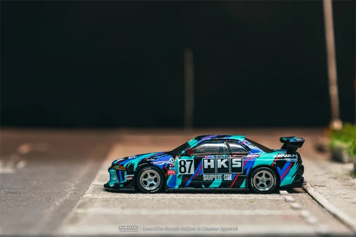 Tarmac Works 1:64 Skyline R32 HKS Widebody Die-Cast Car Model Miniature Gifts