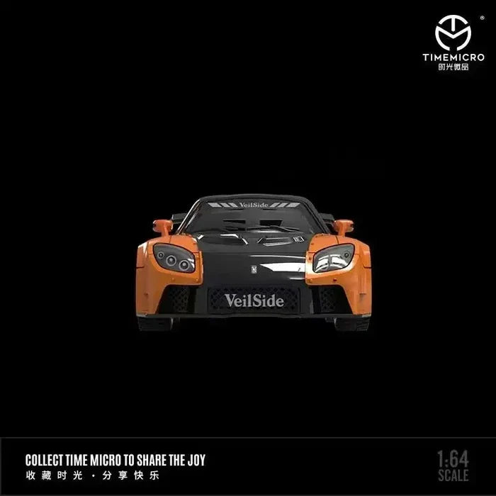Time Micro 1:64 RX-7 Veilside FNF Orange Diecast Model Car