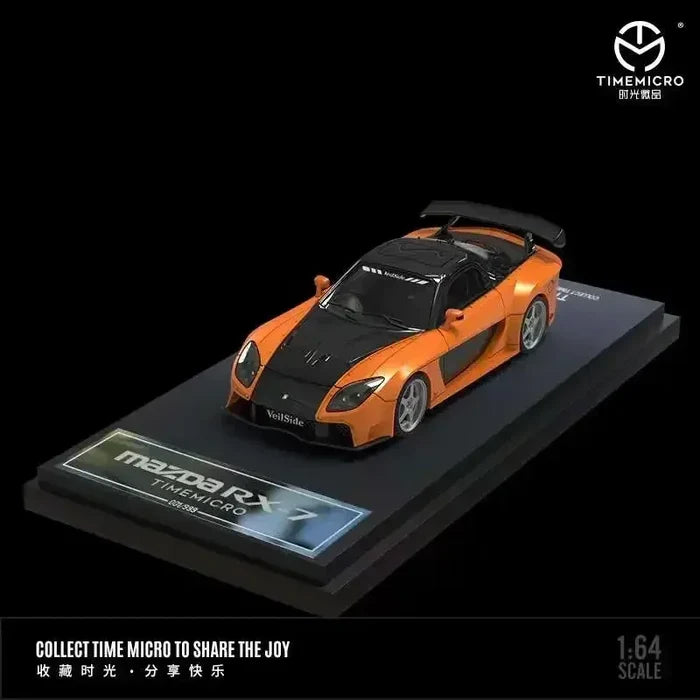 Time Micro 1:64 RX-7 Veilside FNF Orange Diecast Model Car