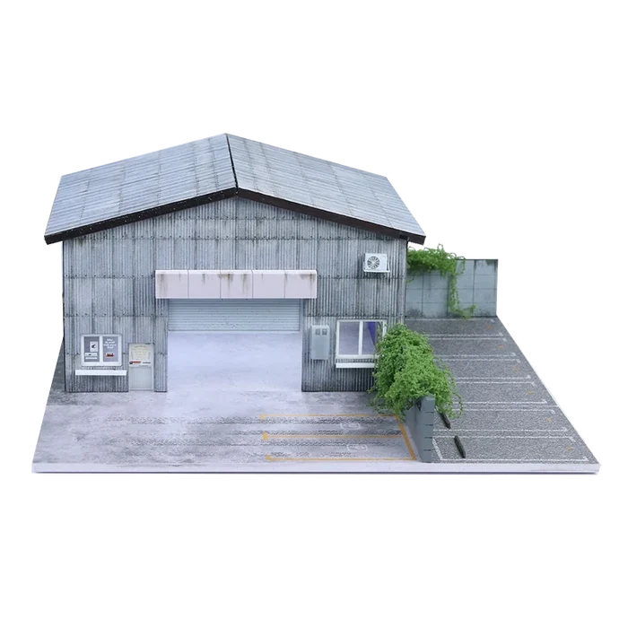 Time Micro MoreArt 1:64 YOKOHAMA Repair Shop Garage RWB Factory building Diorama