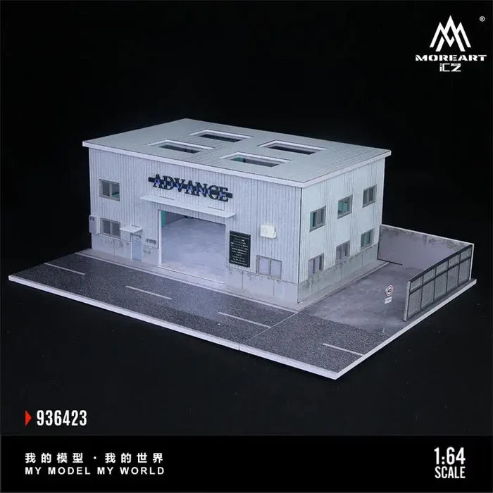 Time Micro MoreArt 1:64 YOKOHAMA Repair Shop Garage RWB Factory building Diorama