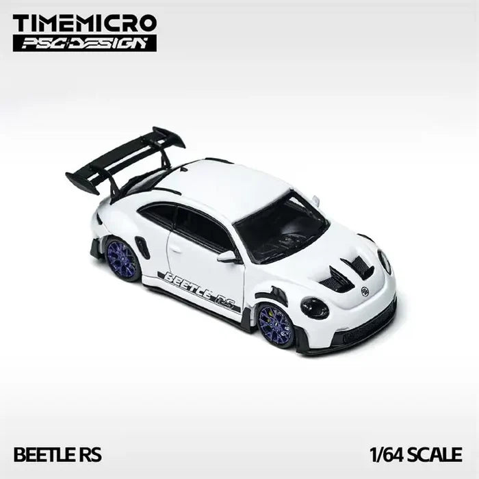 Time Micro × PSC DESIGN 1:64 Beetle RS White / No.53 Diecast Model Car
