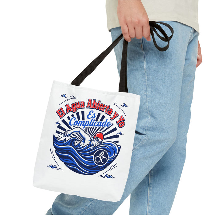 Tote Bag — Spanish Swim Design “El Agua Abierta y Yo” Open Water Swimming Tote