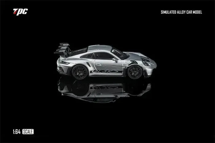 TPC 1:64 GT3 RS (992) GT Silver / White Blue / Metallic Blue Collection Miniature DieCast Model Car