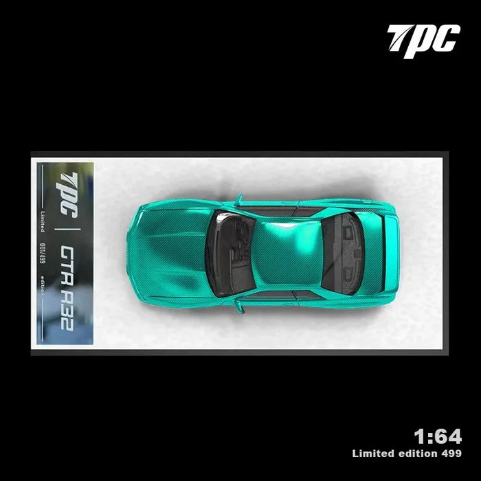 TPC 1:64 GTR R32 Green carbon fiber limited499 Diecast Model Car