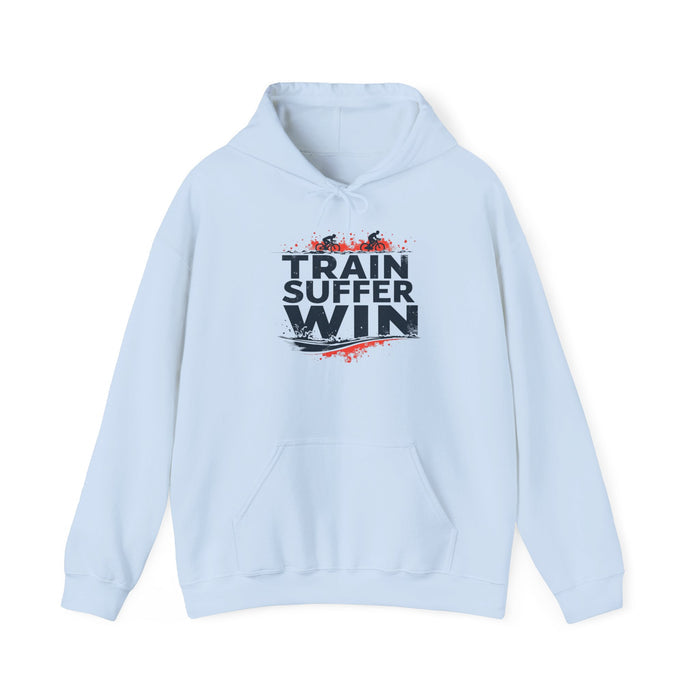 Train Suffer Win Triathlon Performance Hoodie - lifestyle view