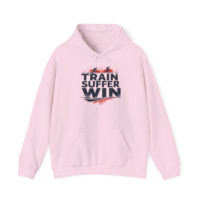 Train Suffer Win Triathlon Performance Hoodie - size chart