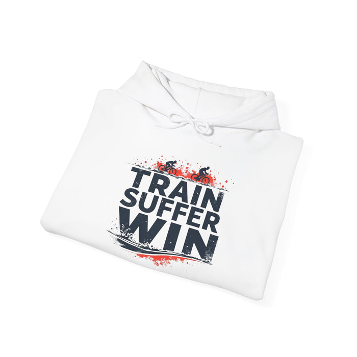 Train Suffer Win Triathlon Performance Hoodie - size chart