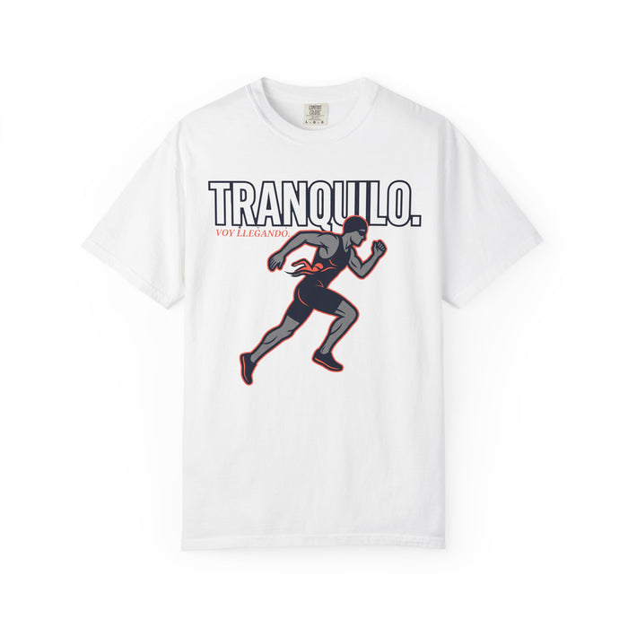 Tranquilo Runner T-Shirt — Graphic Running Tee with 'TRANQUILO' Text