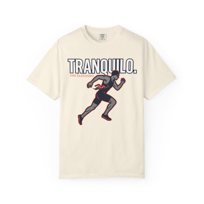 Tranquilo Runner T-Shirt — Graphic Running Tee with 'TRANQUILO' Text