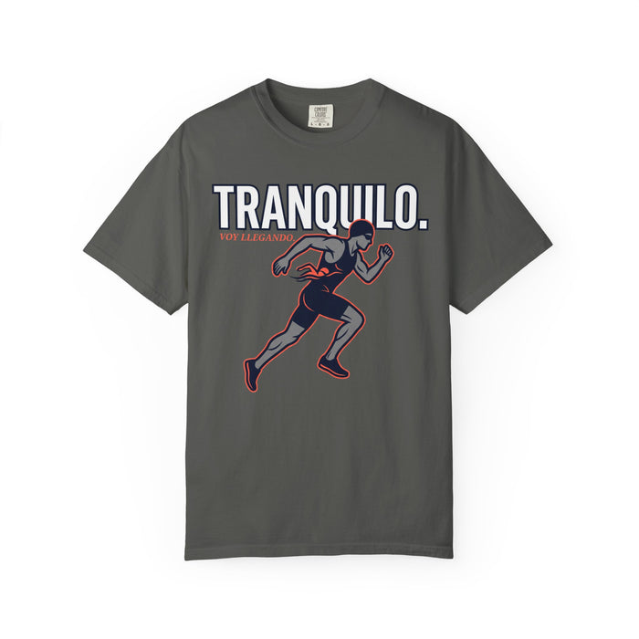 Tranquilo Runner T-Shirt — Graphic Running Tee with 'TRANQUILO' Text