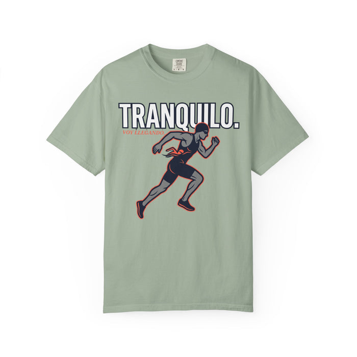 Tranquilo Runner T-Shirt — Graphic Running Tee with 'TRANQUILO' Text