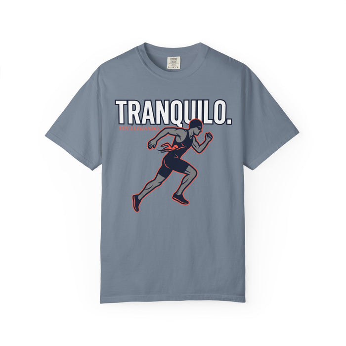 Tranquilo Runner T-Shirt — Graphic Running Tee with 'TRANQUILO' Text
