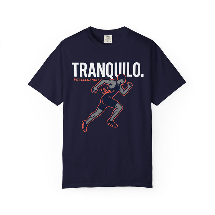 Tranquilo Runner T-Shirt — Graphic Running Tee with 'TRANQUILO' Text