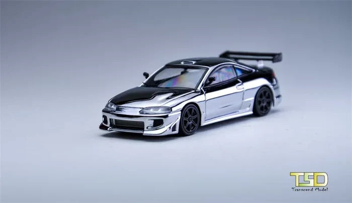 Transcend model 1:64 Eclipse Chrome gun Gray / silver / Raw Die-Cast Car Model Collection Miniature Gifts