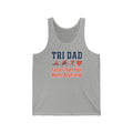 Tri Dad Tank Top — "Faster Than Your Mom’s Boyfriend" Triathlon Funny Dad Shirt