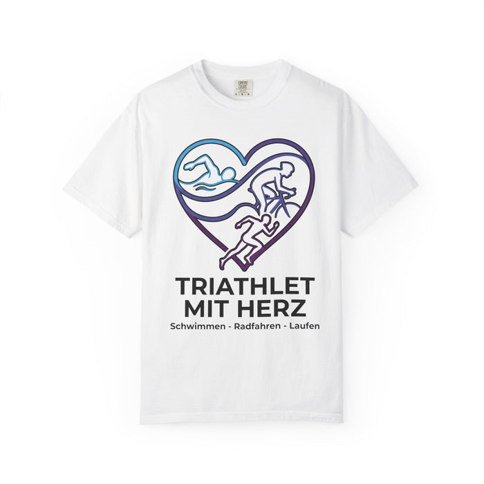 Triathlet Mit Herz T-Shirt — Schwimmen Radfahren Laufen