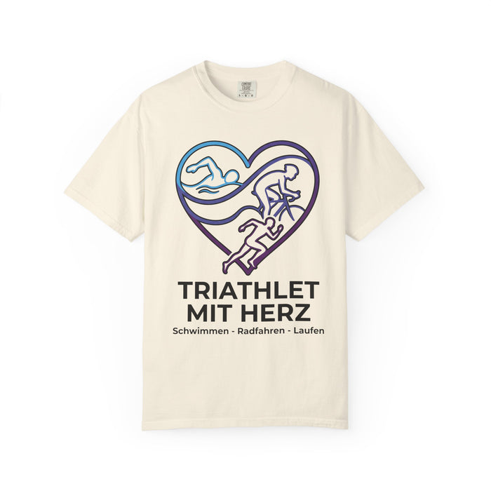Triathlet Mit Herz T-Shirt — Schwimmen Radfahren Laufen