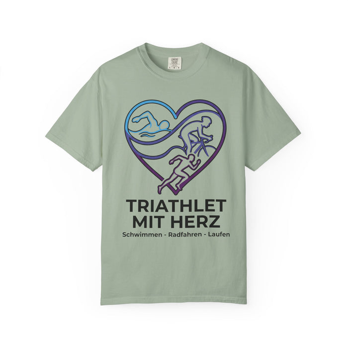 Triathlet Mit Herz T-Shirt — Schwimmen Radfahren Laufen