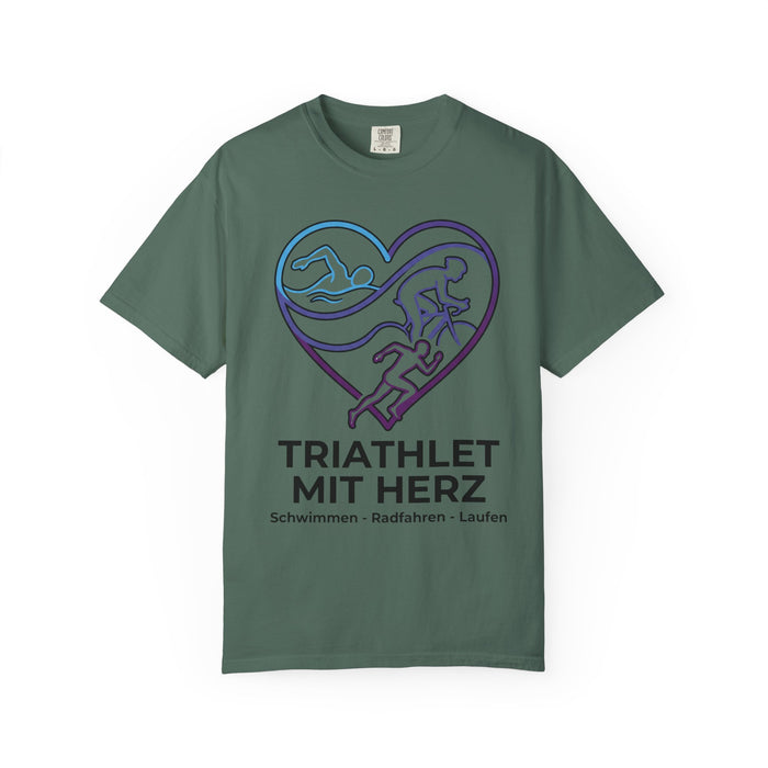 Triathlet Mit Herz T-Shirt — Schwimmen Radfahren Laufen