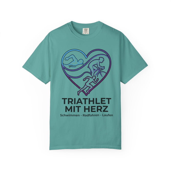 Triathlet Mit Herz T-Shirt — Schwimmen Radfahren Laufen