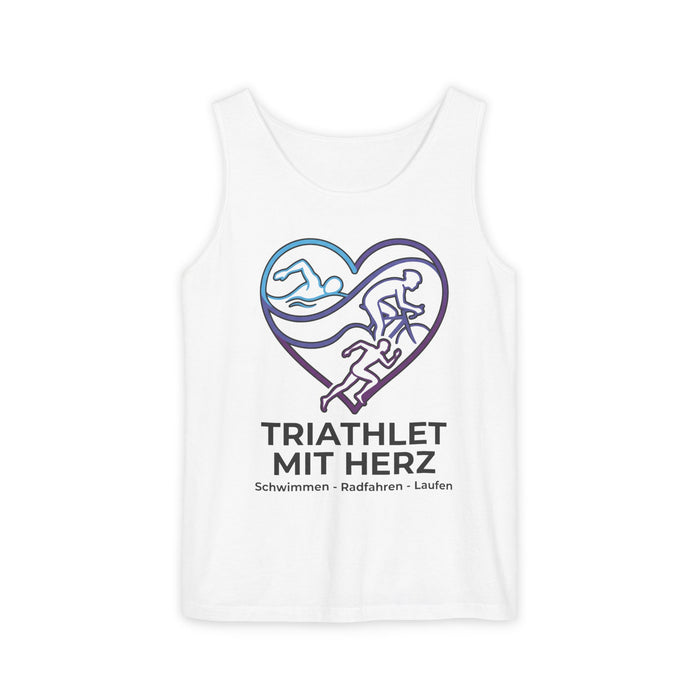 Triathlet mit Herz Tank Top — Swim · Bike · Run Graphic Tank