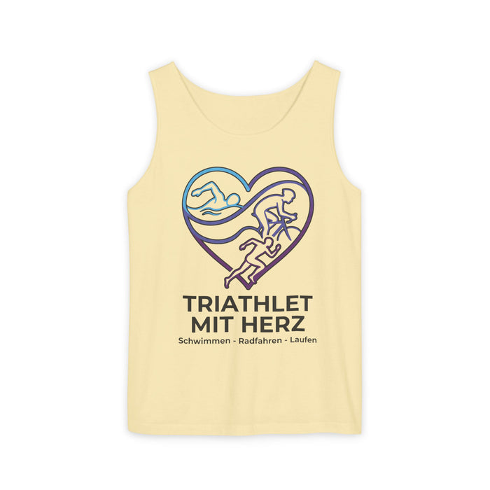 Triathlet mit Herz Tank Top — Swim · Bike · Run Graphic Tank