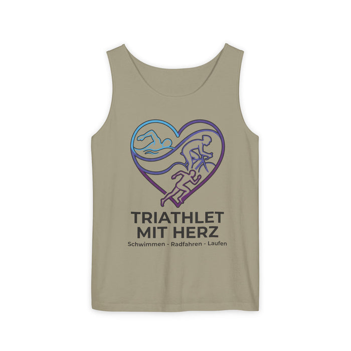 Triathlet mit Herz Tank Top — Swim · Bike · Run Graphic Tank