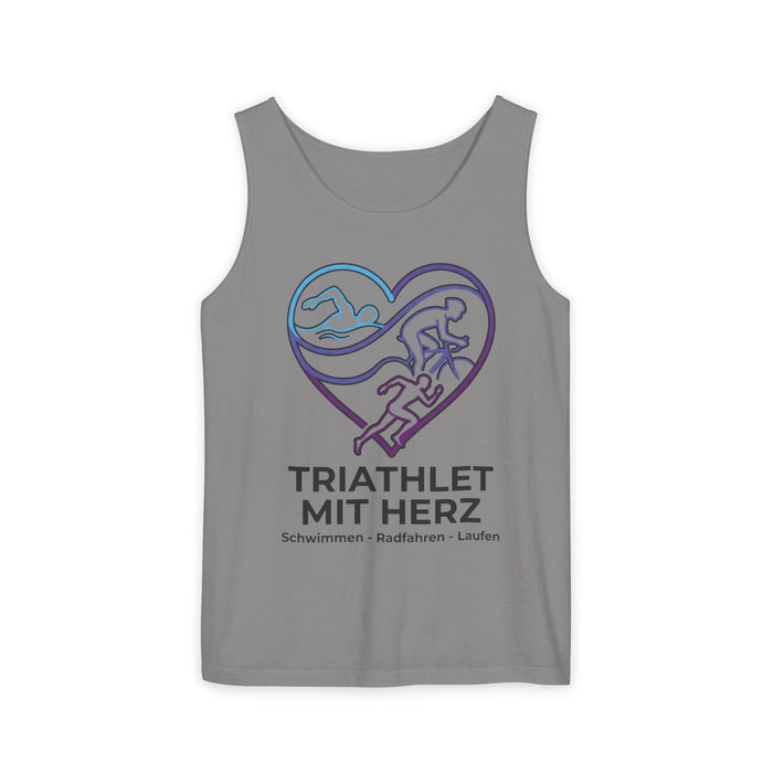Triathlet mit Herz Tank Top — Swim · Bike · Run Graphic Tank