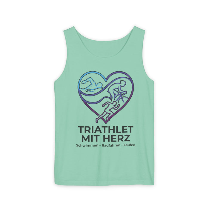 Triathlet mit Herz Tank Top — Swim · Bike · Run Graphic Tank