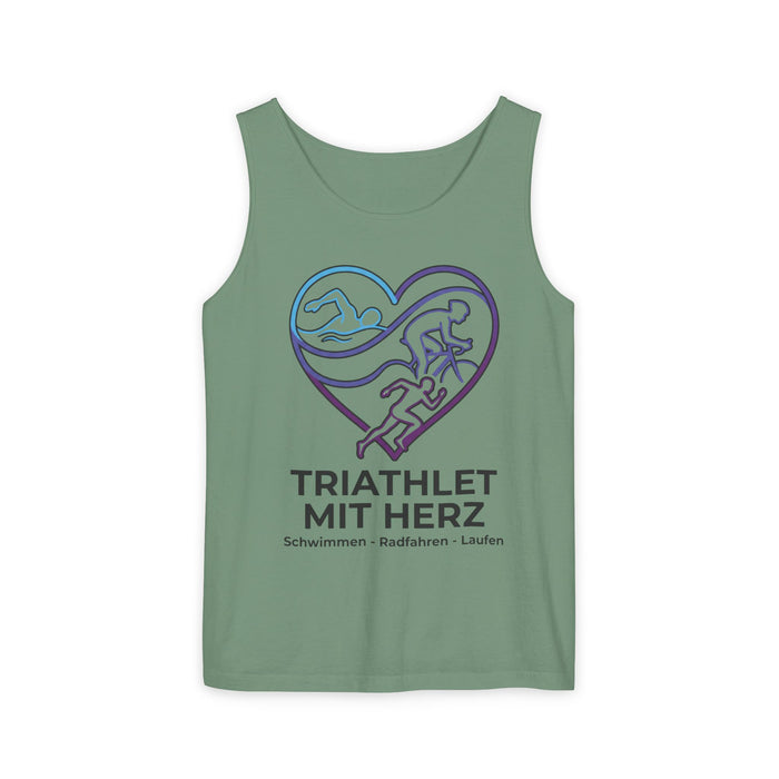 Triathlet mit Herz Tank Top — Swim · Bike · Run Graphic Tank