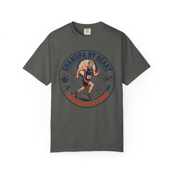 Triathlete Grandpa T-Shirt — "Grandpa By Heart, Triathlete By Soul"