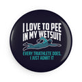 Triathlete Magnet – “I Love to Pee in My Wetsuit” Funny Swim Trainer