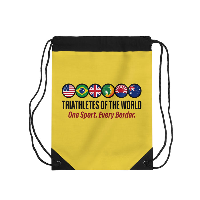 Triathletes of the World Drawstring Bag — "One Sport, Every Border" Athletic Gym Sack