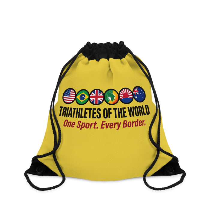 Triathletes of the World Drawstring Bag — "One Sport, Every Border" Athletic Gym Sack